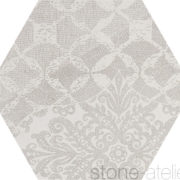 210.577.00000.003 _ gaya white hexagon 6eck IIII _ feinsteinzeug keramik fliesen platten _ white ivory weiss