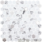 211.853.00000.001 _ Sagir White-Silver 30.1×29 _ feinsteinzeug keramik fliesen platten _ klassisch white-grey weiss-grau