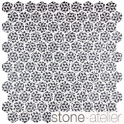 211.968.00000.001 _ iton hexagon_30.1x29_feinsteinzeug keramik platten_Mosaik_hexagon weiss-schwarz
